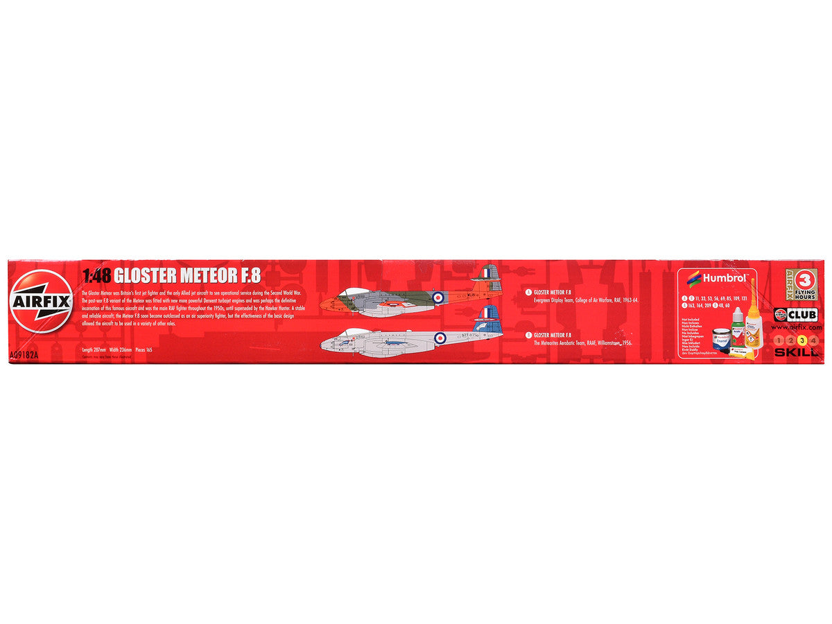 Level 3 Model Kit Gloster Meteor F.8 Aircraft with 2 Scheme Options 1/48 Plastic Model Kit by AirfixA09182A LuxuryLifeWay Online Store
