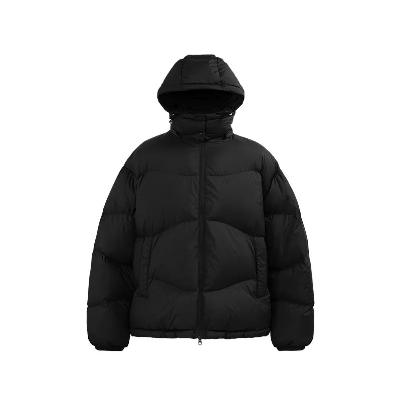 Thin And Portable Puff Down Jacket Solid Color Hooded Pi-Mart
