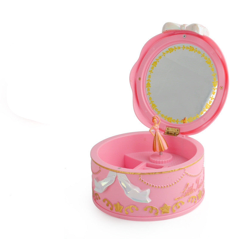 Rotating Ballet Music Box With Makeup Mirror CJD2
