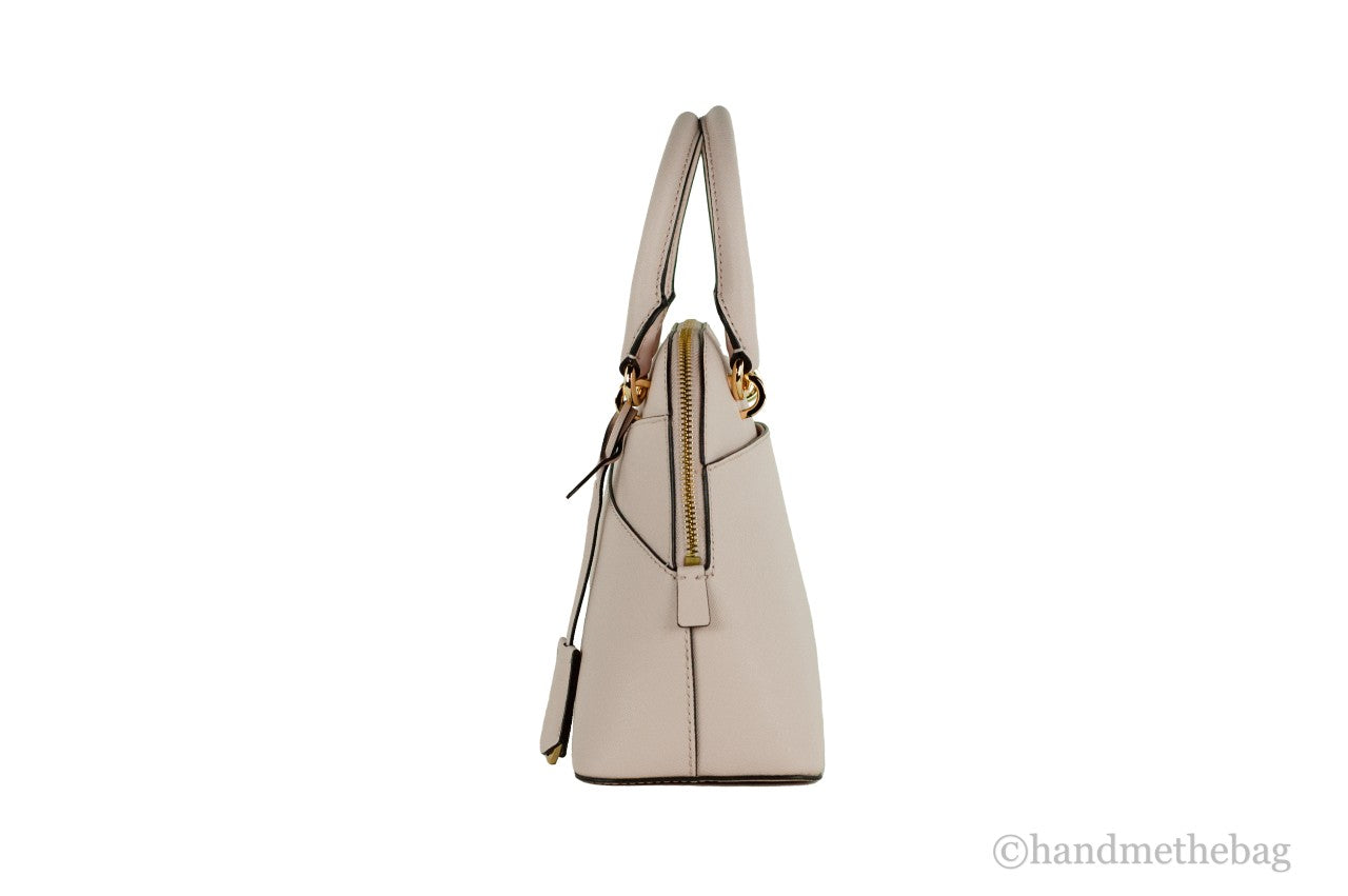 Michael Kors Jet Set Travel Medium Powder Blush Leather Dome X Cross Satchel Bag LadyShow.Store