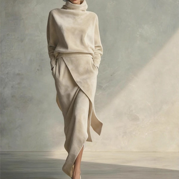Elegant Suede Dress Women NorixaFashion.com