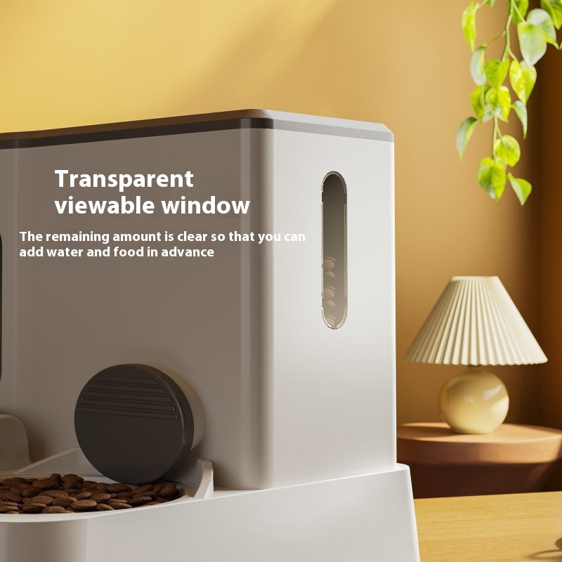 Cat Automatic Pet Feeder Water Dispenser Integrated Double Bowl Drinking Pet Pets Fashion