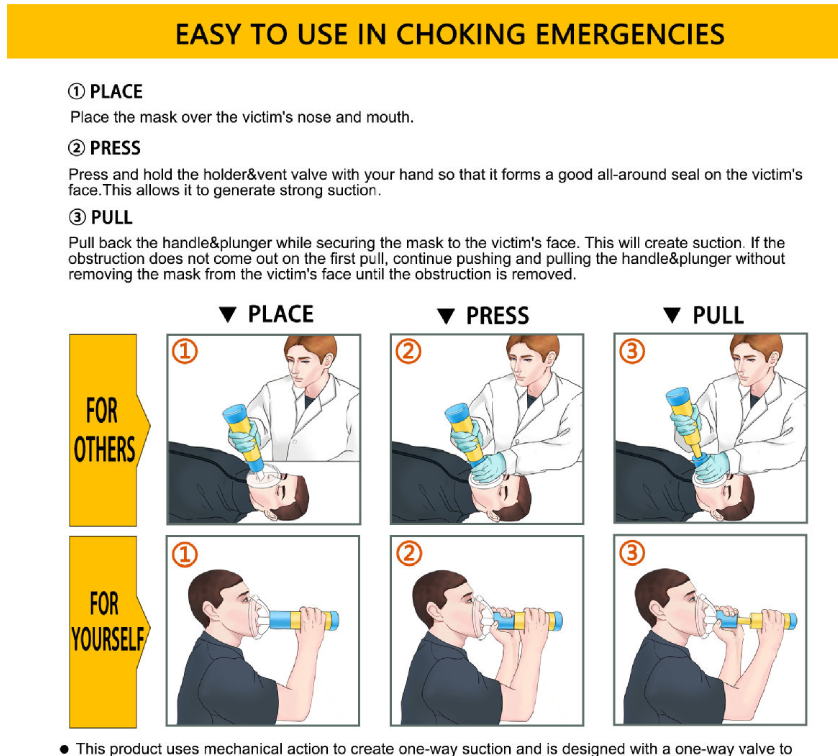 Choking Emergency Device Pi-Mart