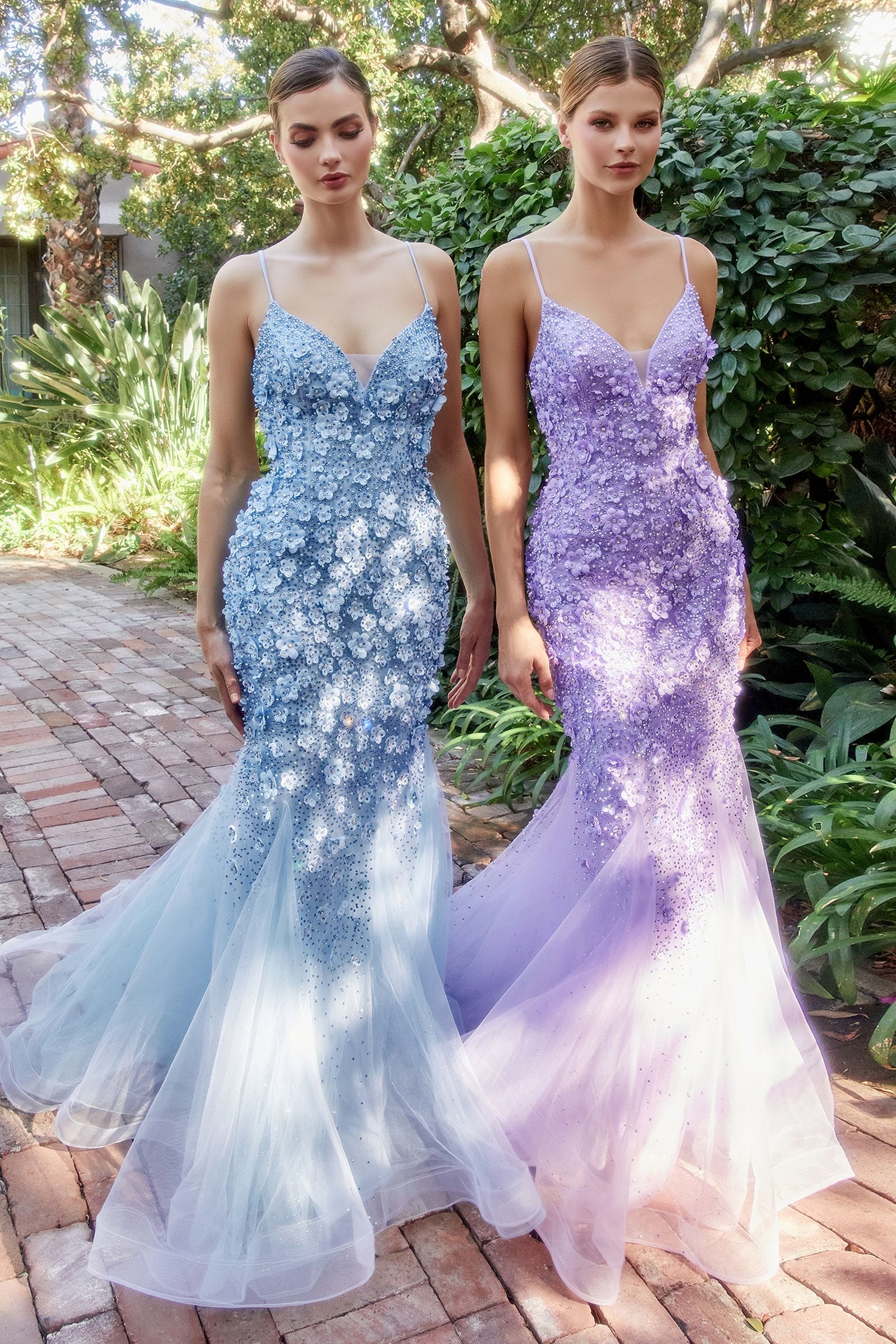 Chromatic 3d Florals Mermaid Gown LuxuryLifeWay Online Store