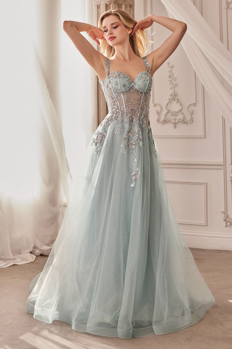 Embellished A-Line Tulle Ball Gown LuxuryLifeWay Online Store