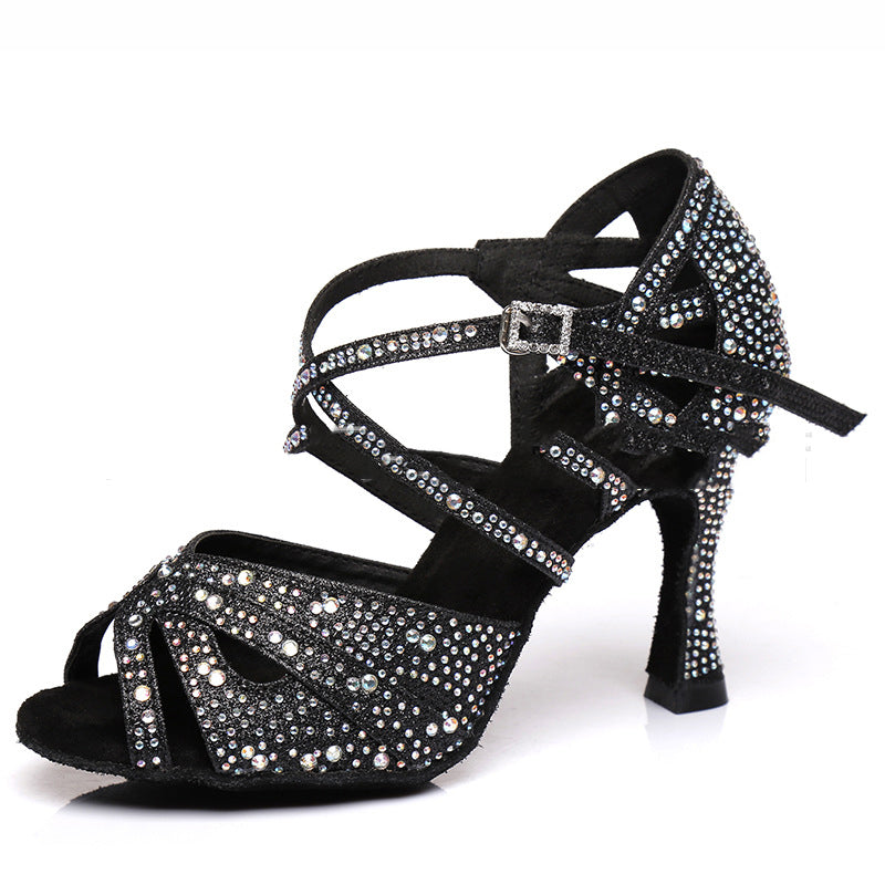 Silver High-Heeled Latin Dance Shoes LadyShow.Store