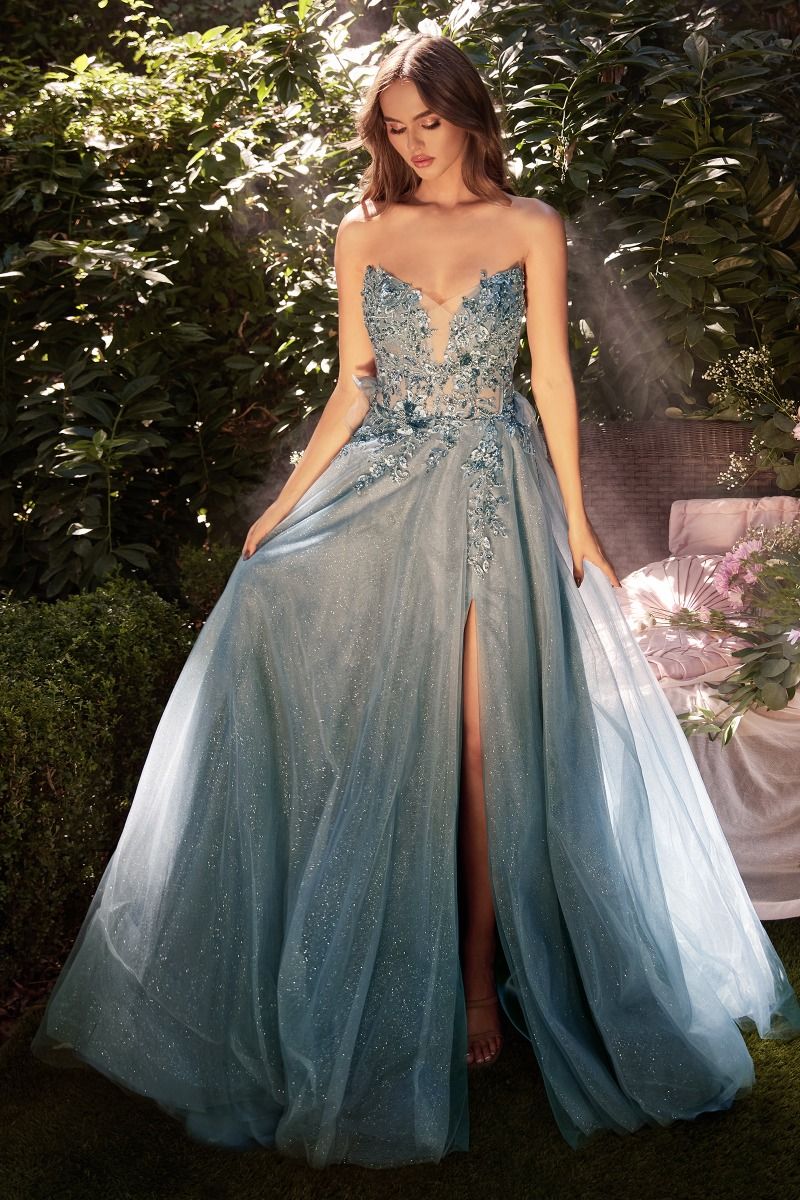 Strapless A-Line Layered Tulle Gown LuxuryLifeWay Online Store