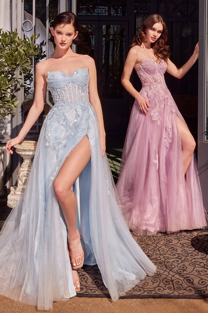 Strapless Layered Tulle Ball Gown LuxuryLifeWay Online Store
