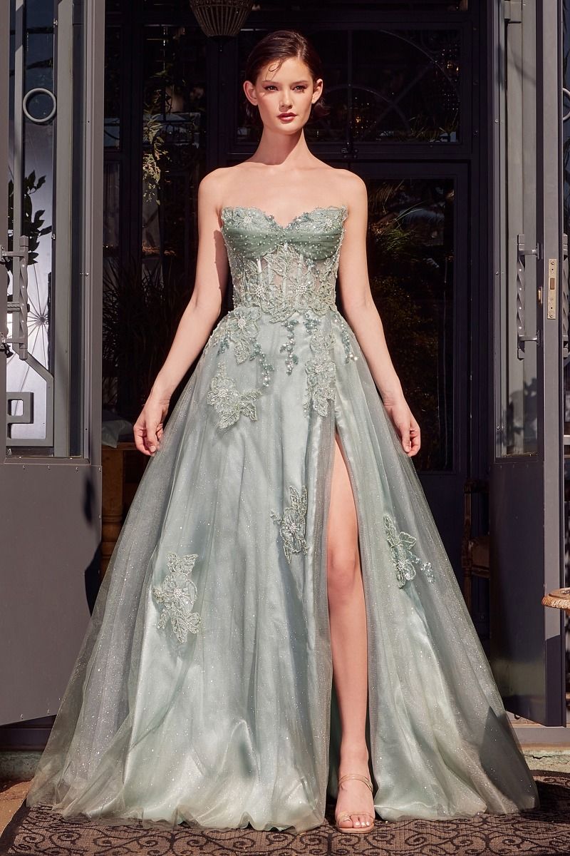 Strapless Layered Tulle Ball Gown LuxuryLifeWay Online Store
