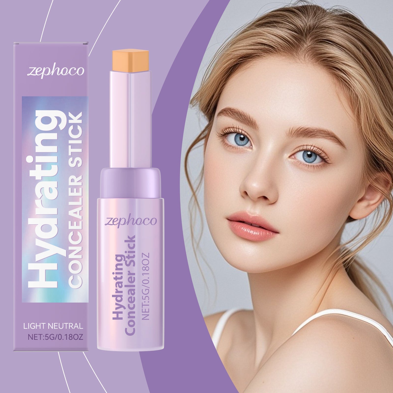 Contouring And Concealer Stick Natural Shade Tri Light Beauty