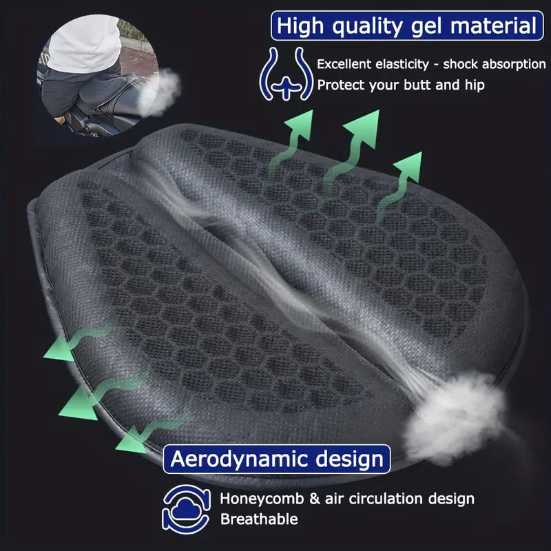Gel Motorcycle Seat Cushion with Honeycomb Structure Best YouTube Store