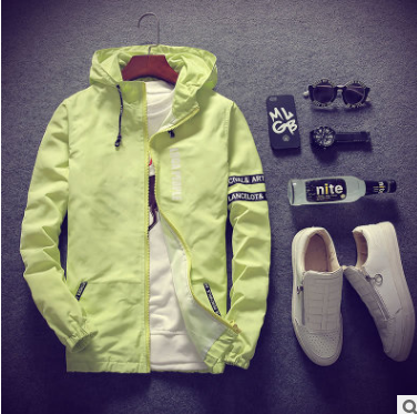Men's Lettered Hooded Jacket Pi-Mart