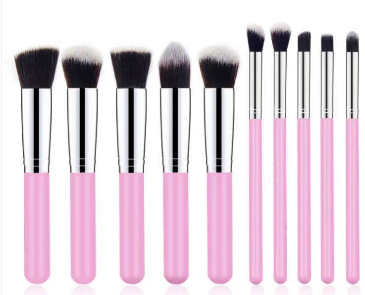 Elegant Wooden Handle Makeup Brush Set LadyShow.Store