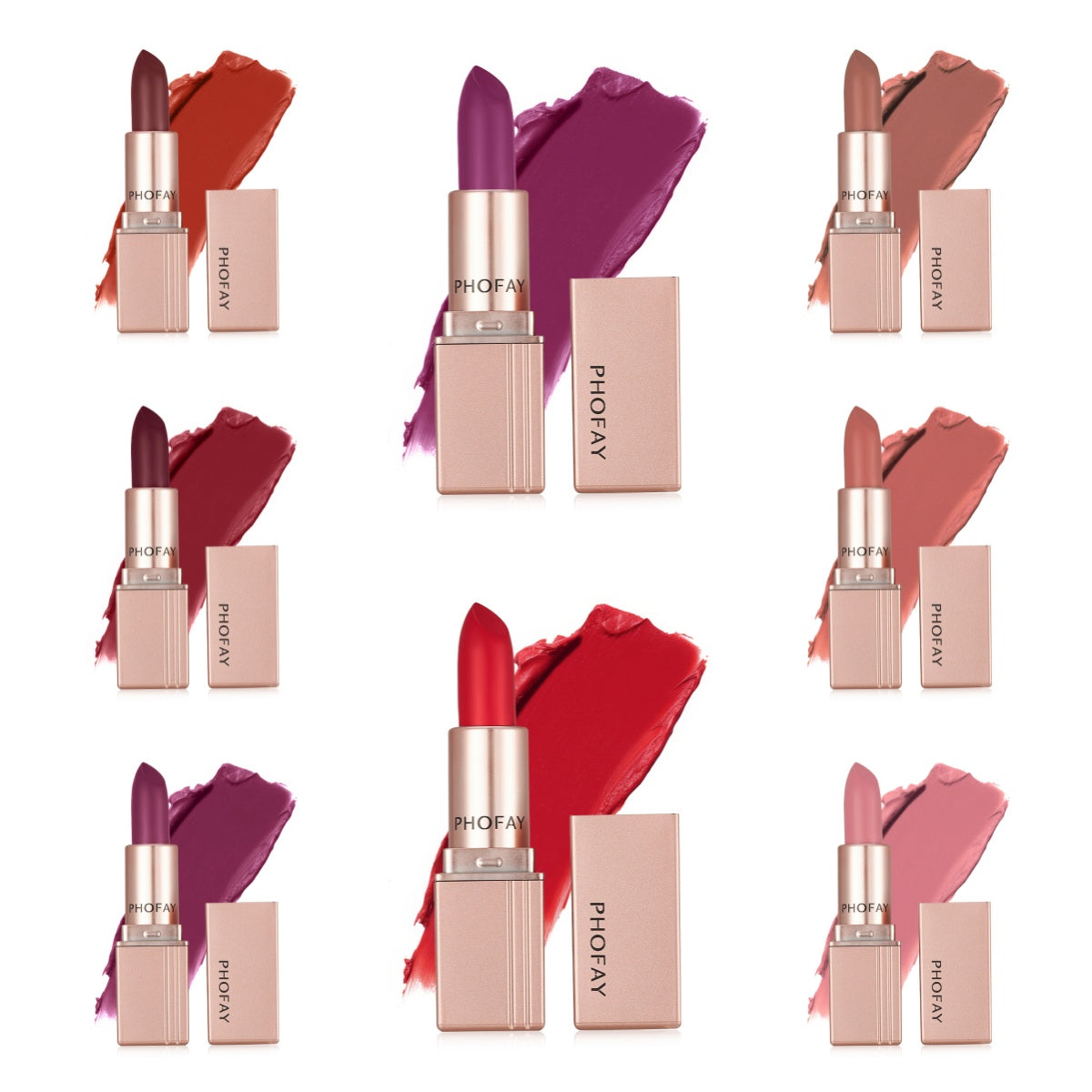 PHOFAY Matte Lipstick LadyShow.Store