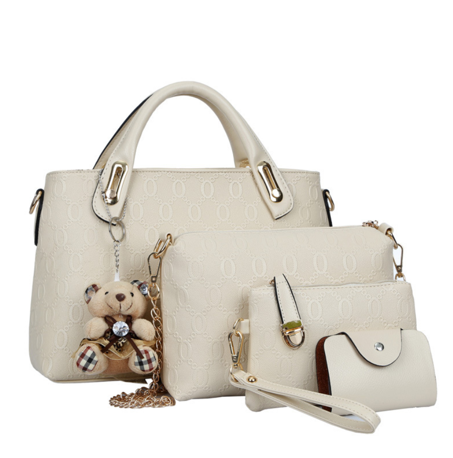 Bear Pendant Mother-Daughter Bag, Tote and Shoulder Bag Pi-Mart