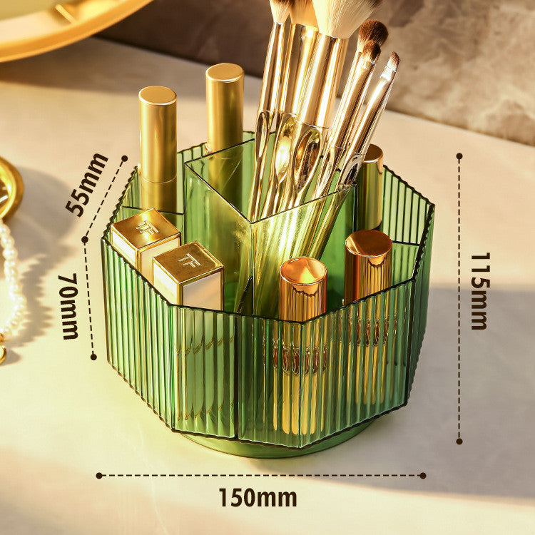 Rotating Makeup Brush Storage Tube Desktop Division