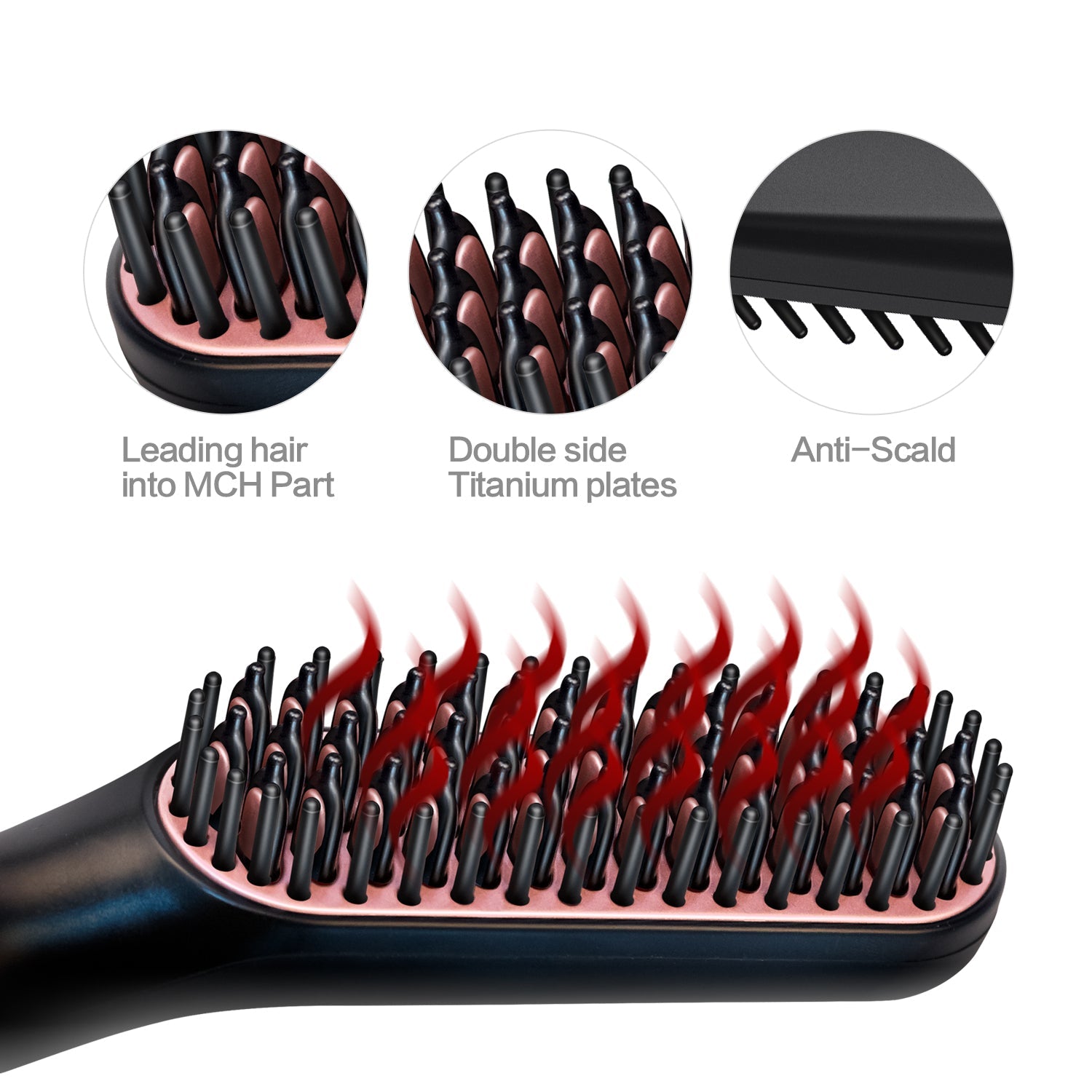 Straightening Brush and Beard Comb Set LadyShow.Store