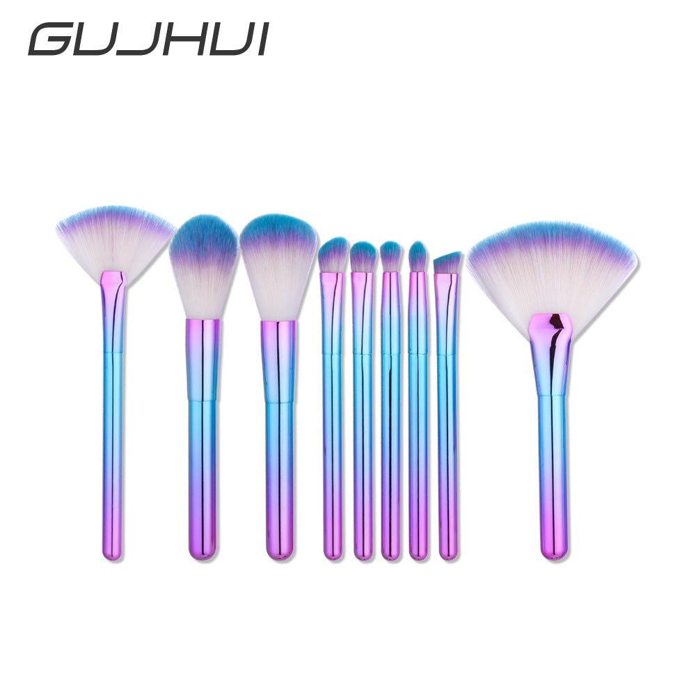 Makeup Brush Set with 9 Brushes and Powder Brush LadyShow.Store