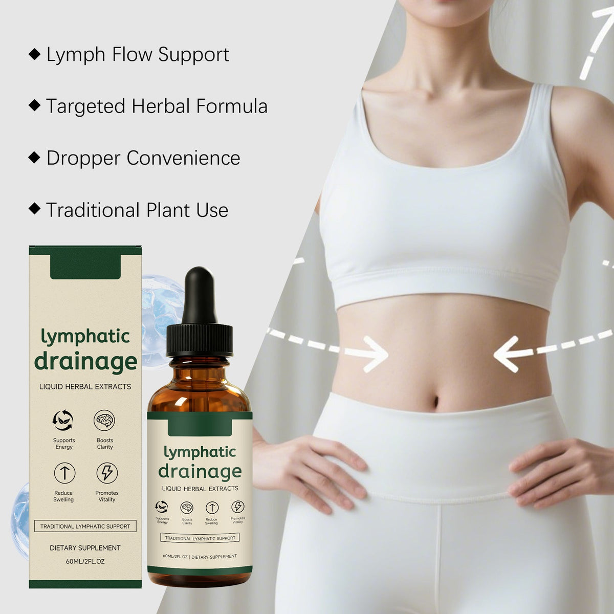 Lymph Health Support Herbal Drops 60ml Box Tri Light Beauty