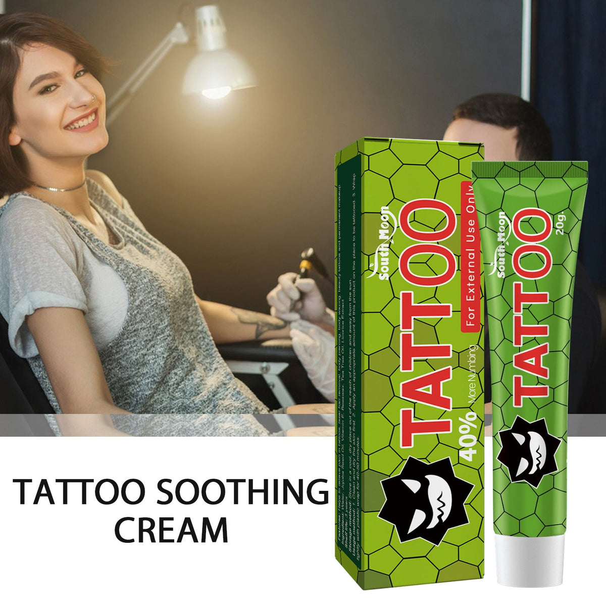 Relieve Tattoo Puncture Pain, Relieve Pain, Repair Skin Care, Relieve Cream, Skin Soothing Cream 20g 1 Box Tri Light Beauty