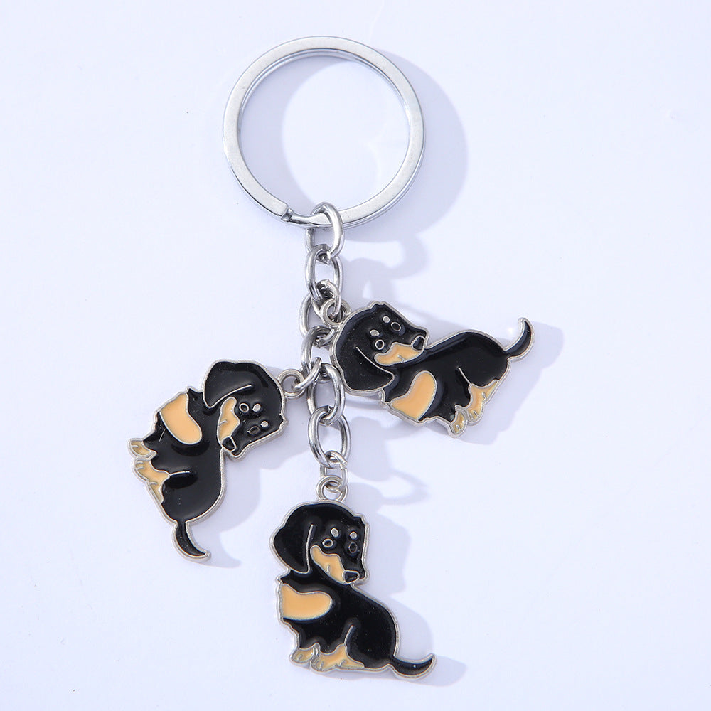 American Style Pet Dog Wax Metal Keychains LadyShow.Store