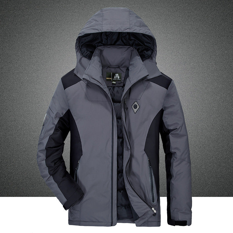 Men's Warm Down Jacket, Plus Size Windproof Coat Pi-Mart