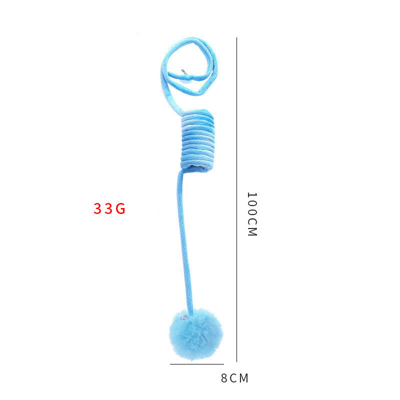 Cat Toy Self-Hi Sucker Spring Rabbit Hair Ball Interactive Play Pet Supplies Interactive Toys Pets Fashion