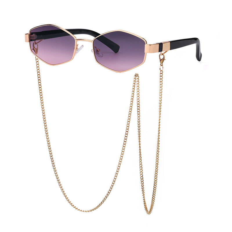 Women's Fashion Personality Chain Korean Style Sunglasses CJD