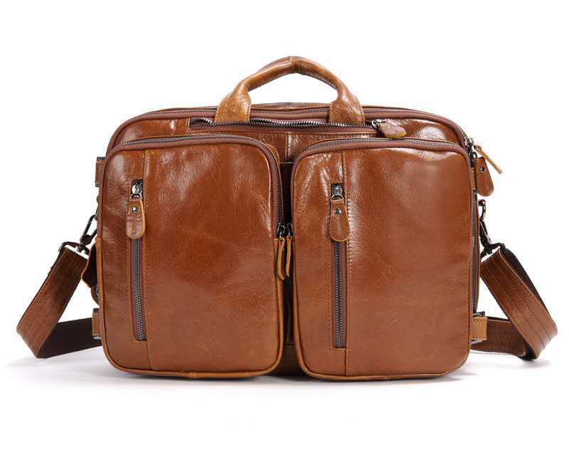 Men's Multi-functional First-layer Imported Leather Bag CJD