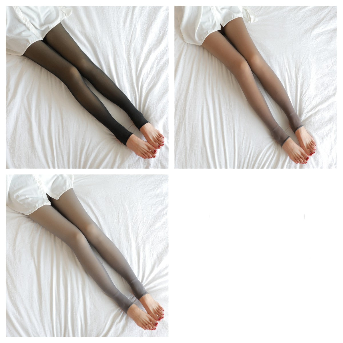 Fake Translucent Plus Size Leggings Fleece Lined Tights Fall And Winter Warm Fleece Pantyhose Women Fleece Lined Pantyhose Thermal Winter Tights NorixaFashion.com