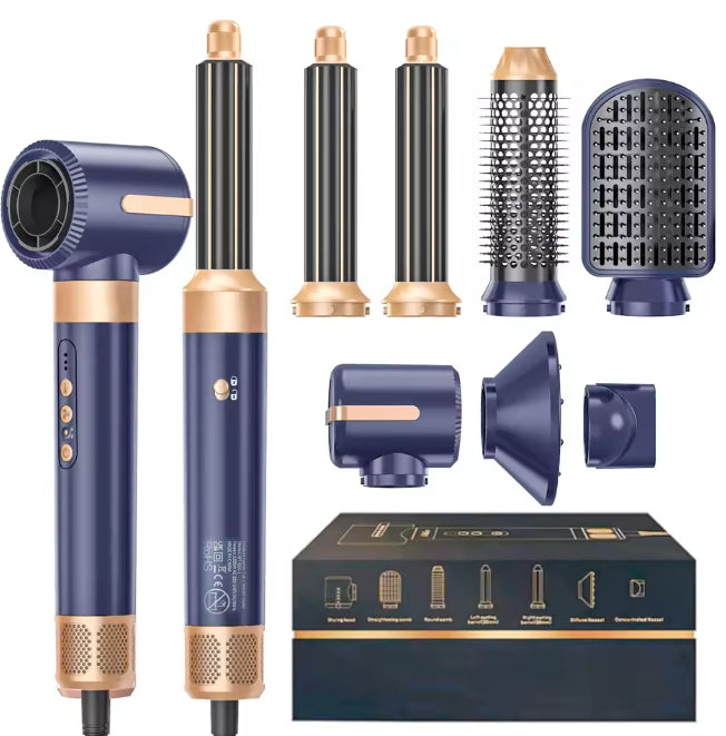 MOQ300 Multifunctional 7-in-1 High-speed Hair Dryer Straight Comb LadyShow.Store