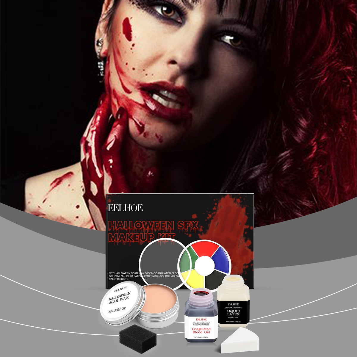 Halloween Special Effects Makeup Set 1 Set 1box Tri Light Beauty