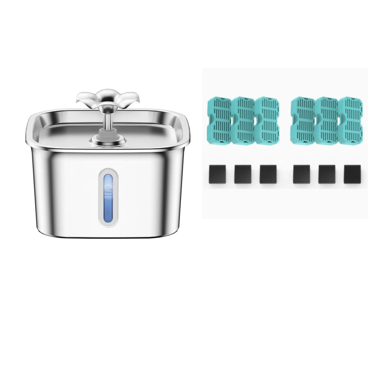 Floral Water Dispenser Dishwasher-safe Quiet Operation Pets Fashion