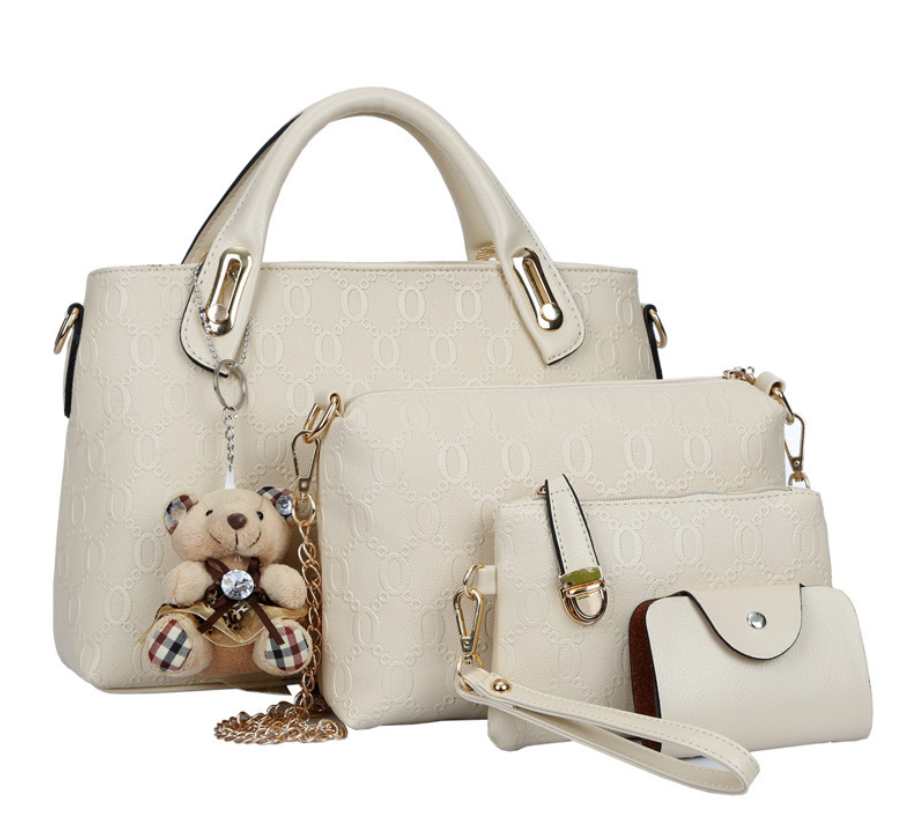 Bear Pendant Mother-Daughter Bag, Tote and Shoulder Bag Pi-Mart
