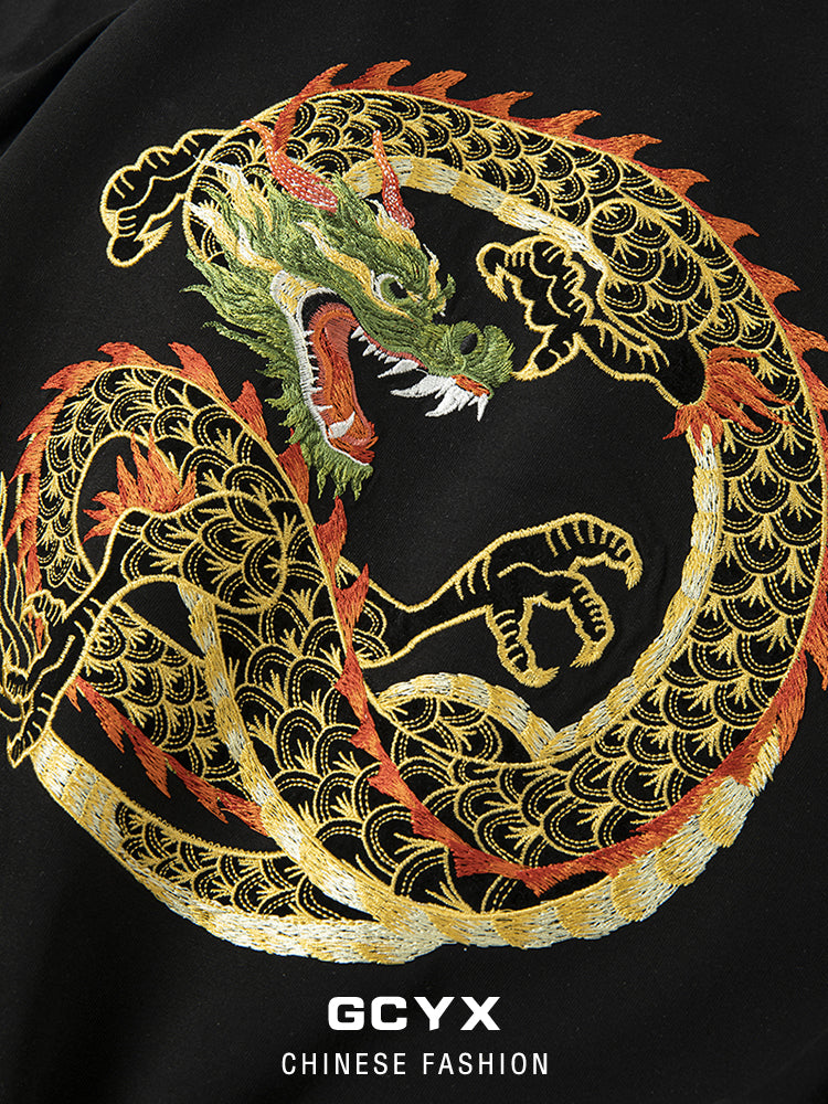 Men's Cotton Short-Sleeved Embroidered T-Shirt 2024 Pi-Mart