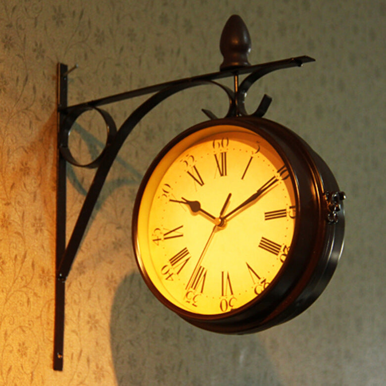 Tieyi Retro Creative Home Wall Clock PearlNestDecor.com