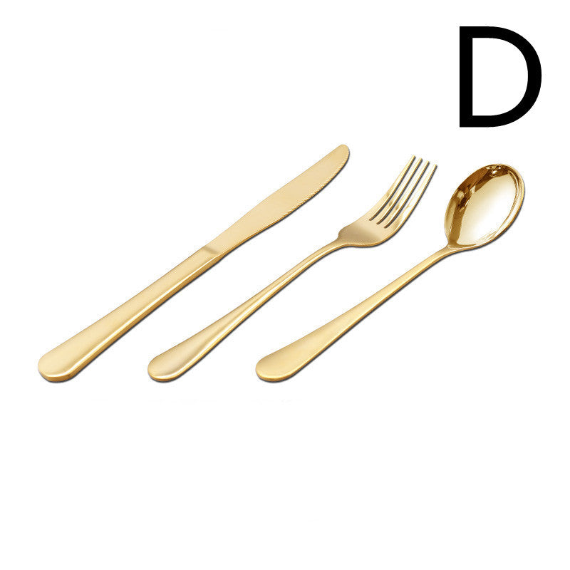 Thickened Stainless Steel Steak Knife And Fork Set