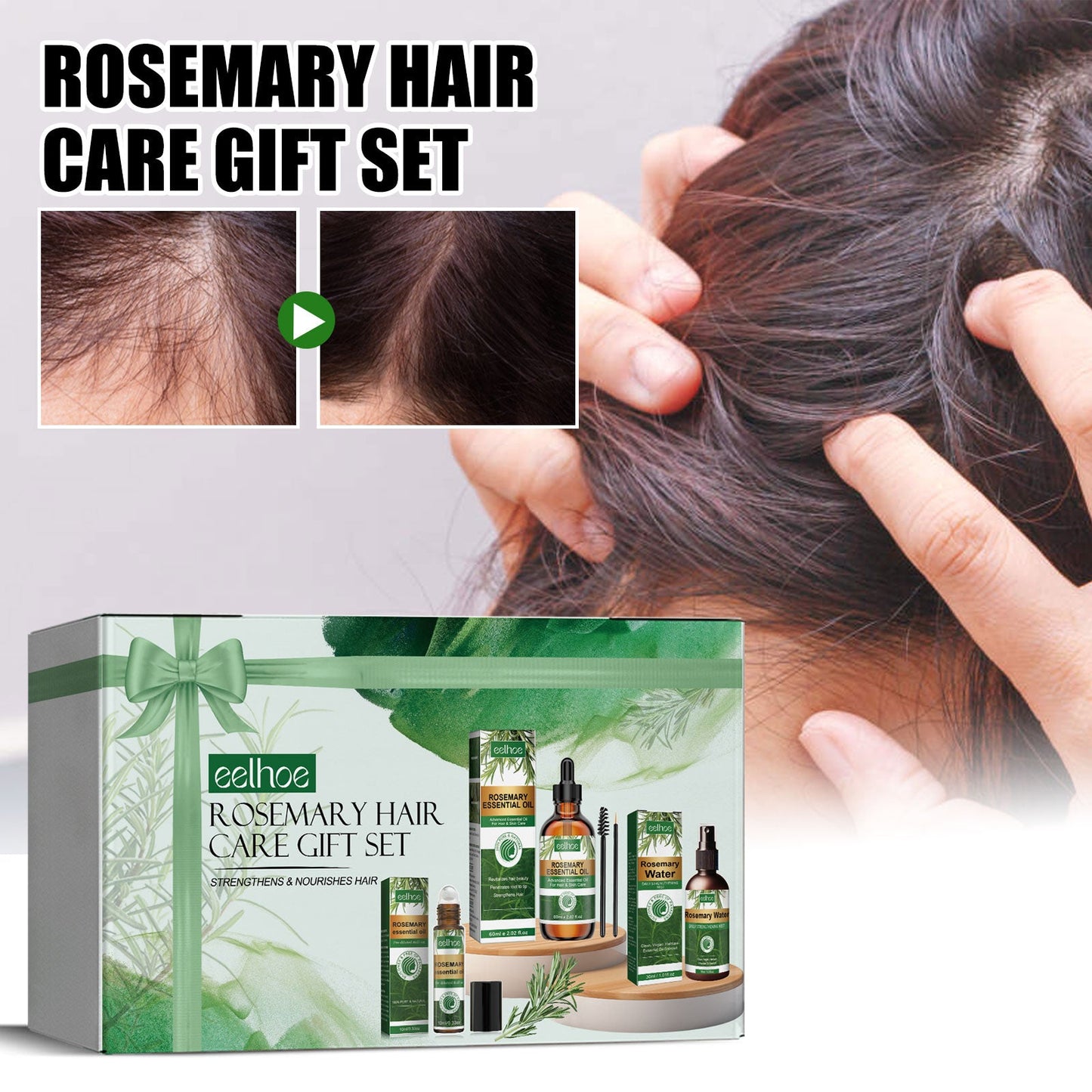 Rosemary Hair Care Gift Set 3 Boxes Tri Light Beauty