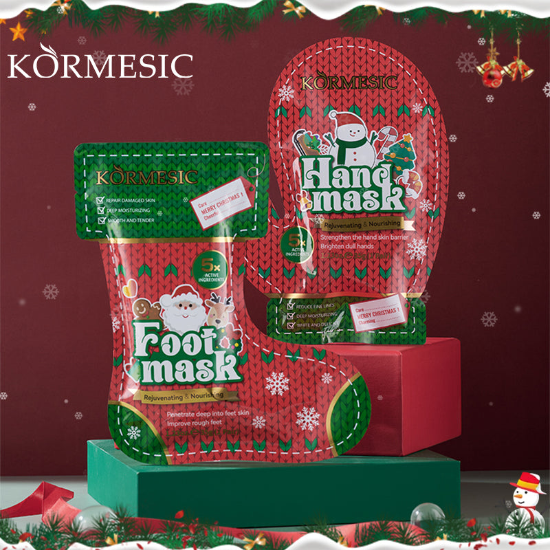 KORMESIC Skin Nourishing Hand Mask Christmas Hand And Foot Mask GB  For Foreign Trade Only 35g Tri Light Beauty