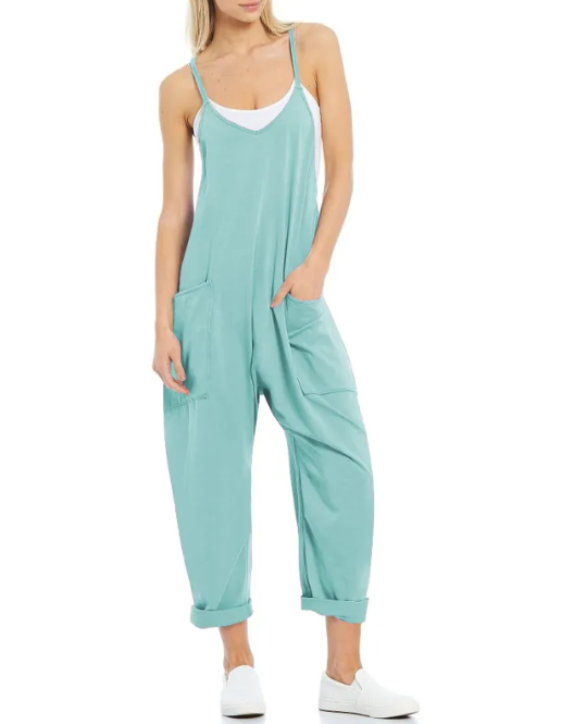 Women's Pocket Knit Jumpsuit Pi-Mart