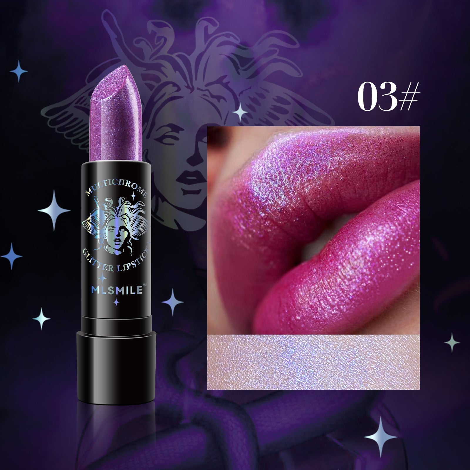 Ladies Pearl Sparkly Christmas Lipstick LadyShow.Store