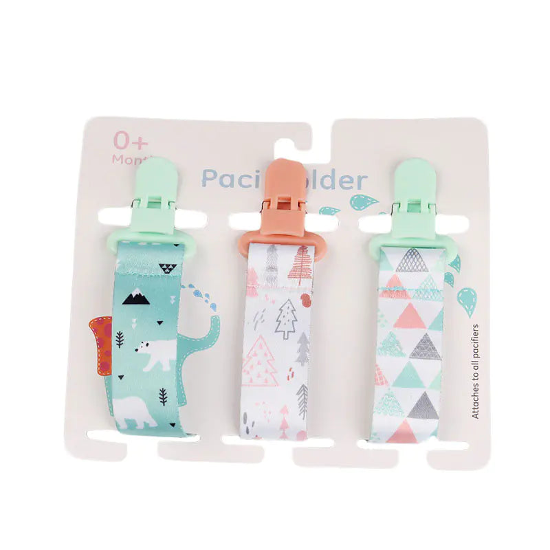 Cartoon Pattern Baby Pacifier Teether Pack of Three Pi-Mart