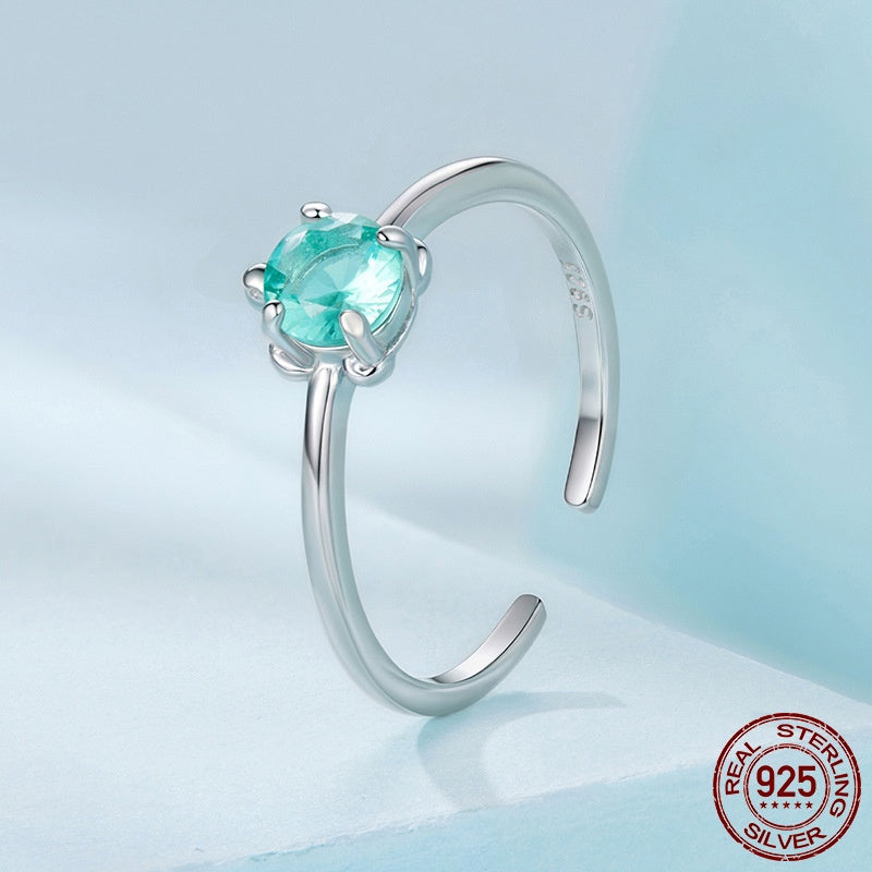 S925 Sterling Silver Turtle Ear Stud And Ring LadyShow.Store
