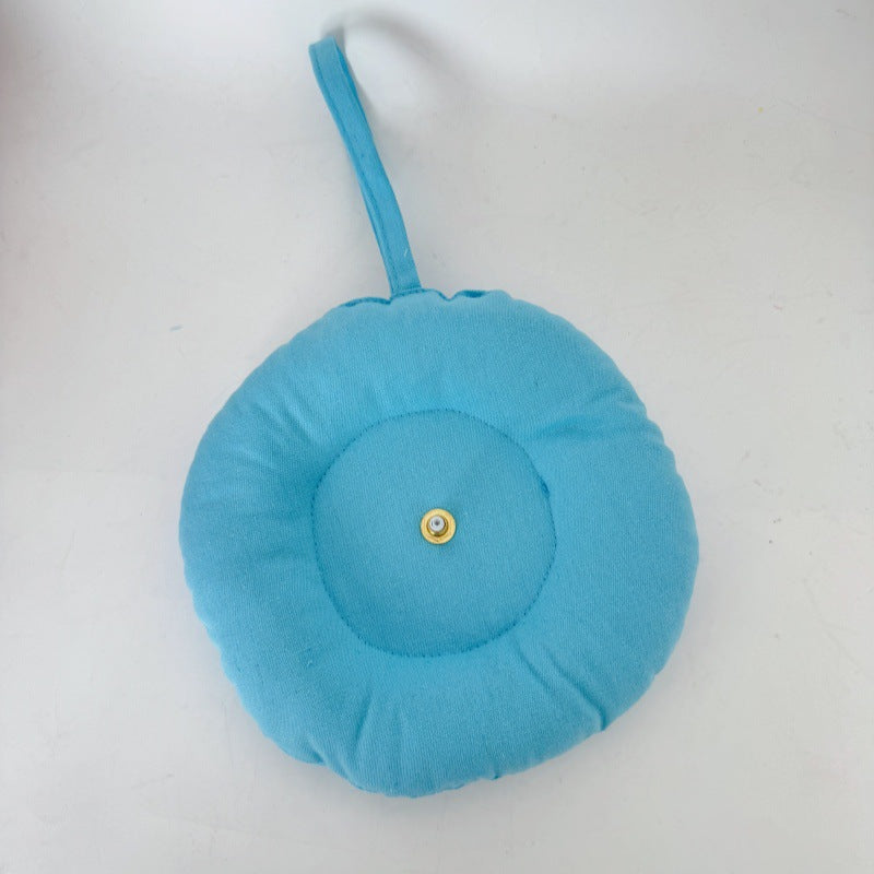 Fabric Clock Handmade Creative Cloth Heat Transfer Sticker Silent Creative Wall Clock PearlNestDecor.com