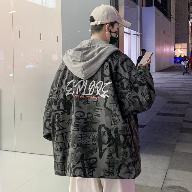 Men's Oversized Baseball Jackets - Retro Patchwork Style Pi-Mart