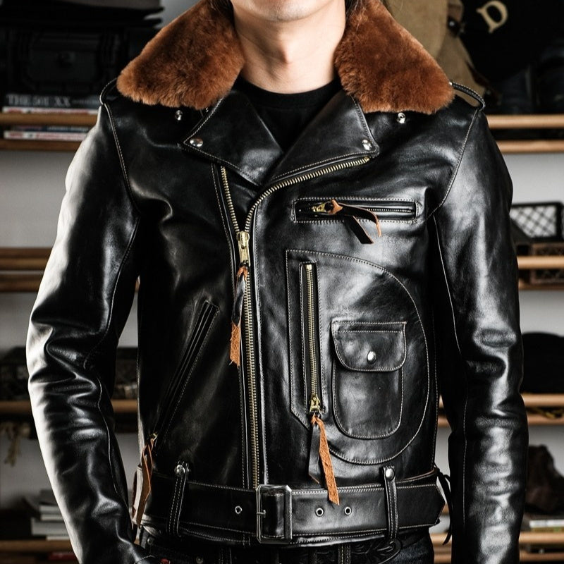 Detachable Fur Collar And Belt Fully Equipped Men's Jacket LuxuryLifeWay Online Store