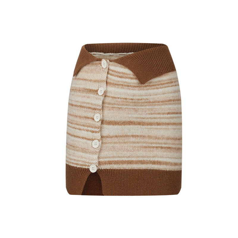 Winter Pairing With A Complete Set Of Knitted Cardigan Jackets