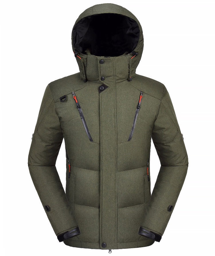 Men's Winter Slim Fit Down Jacket with Hood Pi-Mart