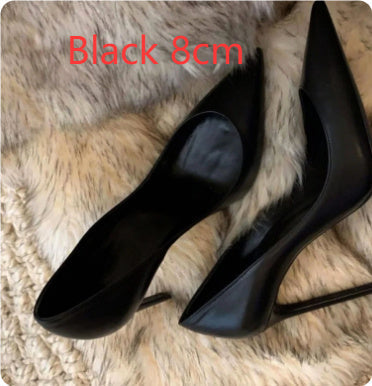Elegant Black Stiletto Work Pumps NorixaFashion.com