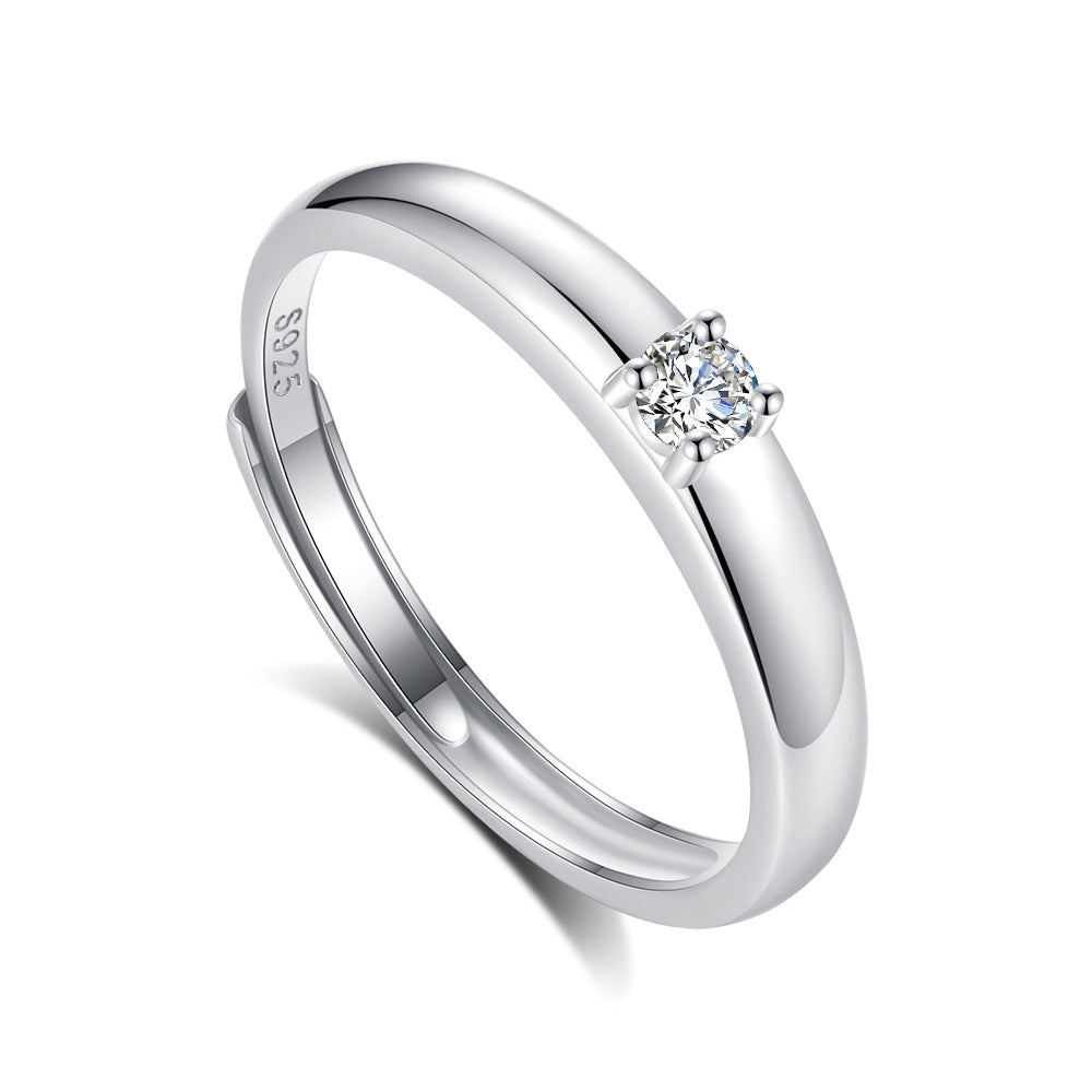 S925 Silver Adjustable Ring For Couples LadyShow.Store